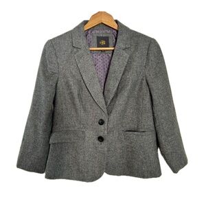 OBR by Limited Vintage Classic Tailored Wool Blend Grey Blazer • Size M • EUC